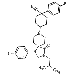 CAS 登录号：83898-66-2， 4-[3-(2-氰基丙基)-1-(4-氟苯基)-4-氧代-1,3,8-三氮杂螺[4.5]癸-8-基]-1-(4-氟苯基)环己烷甲腈