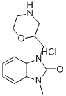 CAS 登录号:83913-04-6, 1-甲基-3-(吗啉-2-基甲基)苯并咪唑-2-酮盐酸盐