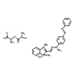CAS 登录号：83950-00-9， 1,3,3-三甲基-2-{甲基[4-(苯基偶氮)苯基]碳o亚肼基基}-3H-吲哚鎓2-(乳酰氧基)丙酸酯