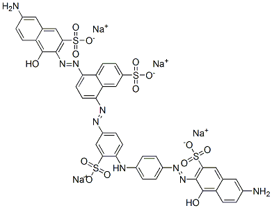 CAS#: 83950-05-4, Tetrasodium 5-[(6-Amino-1-Hydroxy-3-Sulphonato-2-Naphthyl)Azo]-8-[[4-[[4-[(6-Amino-1-Hydroxy-3-Sulphonato-2-Naphthyl)Azo]Phenyl]Amino]-3-Sulphonatophenyl]Azo]Naphthalene-2-Sulphonate
