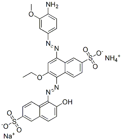 CAS#: 83950-07-6, Ammonium Sodium 8-[(4-Amino-3-Methoxyphenyl)Azo]-6-Ethoxy-5-[(2-Hydroxy-6-Sulphonatonaphthyl)Azo]Naphthalene-2-Sulphonate
