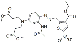 CAS#: 83968-53-0, Ethyl 2-[[2-(Acetylamino)-4-[Bis(3-Methoxy-3-Oxopropyl)Amino]Phenyl]Azo]-5-Nitro-3-Thenoate