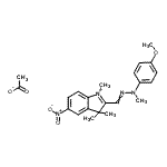 CAS#: 83969-03-3, 2-[(4-Methoxyphenyl)(methyl)carbonohydrazonoyl]-1,3,3-trimethyl-5-nitro-3H-indolium acetate