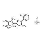 CAS#: 83969-22-6, 2-[1-(2-chlorophenyl)-5-methyl-4,5-dihydropyrazol-3-yl]-1,3,3-trimethyl-indol-1-ium sulfate