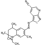 CAS#: 84000-69-1, 3-[(1-Ethyl-2,2,4,7-tetramethyl-1,2,3,4-tetrahydro-6-quinolinyl)diazenyl][1,2]thiazolo[3,4-b]pyridine-5-carbonitrile