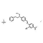 CAS 登录号：84000-83-9， 1-{2-[{4-[(2-氰基-4-硝基苯基)偶氮]苯基}(乙基)氨基]乙基}吡啶鎓氢硫酸盐(1:1:1)