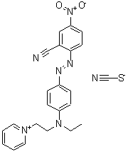 CAS#: 84000-84-0, 1-{2-[{4-[(2-Cyano-4-nitrophenyl)diazenyl]phenyl}(ethyl)amino]ethyl}pyridinium thiocyanate