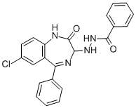 CAS#: 84044-24-6, 7-Chloro-5-phenyl-3-benzoylhydrazino-2,3-dihydro-1H-1,4-benzodiazepin-2-one