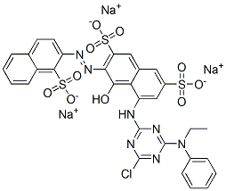 CAS#: 84045-65-8, Trisodium 5-[[4-Chloro-6-(Ethylphenylamino)-1,3,5-Triazin-2-Yl]Amino]-4-Hydroxy-3-[(1-Sulphonato-2-Naphthyl)Azo]Naphthalene-2,7-Disulphonate