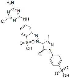 CAS#: 84100-04-9, 4-[(4-Amino-6-Chloro-1,3,5-Triazin-2-Yl)Amino]-2-[[4,5-Dihydro-3-Methyl-5-Oxo-1-(4-Sulphophenyl)-1H-Pyrazol-4-Yl]Azo]Benzenesulphonic Acid