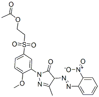 CAS#: 84100-10-7, 2-[5-[[2-(Acetoxy)Ethyl]Sulphonyl]-2-Methoxyphenyl]-2,4-Dihydro-5-Methyl-4-[(2-Nitrophenyl)Azo]-3H-Pyrazol-3-One