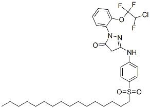 CAS#: 84100-61-8, 2-[2-(2-Chloro-1,1,2-Trifluoroethoxy)Phenyl]-5-[[4-(Hexadecylsulphonyl)Phenyl]Amino]-2,4-Dihydro-3H-Pyrazol-3-One