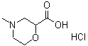 CAS#: 841274-05-3, 4-Methyl-2-morpholinecarboxylic acid hydrochloride (1:1)
