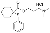 CAS 登录号：84245-08-9， 1-(苯基硫代)-环己烷羧酸3-(二甲基氨基)丙基酯盐酸盐