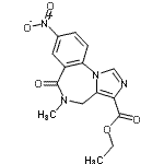 CAS#: 84377-97-9, Ethyl 5-methyl-8-nitro-6-oxo-5,6-dihydro-4H-imidazo[1,5-a][1,4]benzodiazepine-3-carboxylate