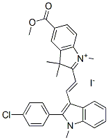 CAS#: 84434-34-4, 2-[2-[2-(4-Chlorophenyl)-1-Methyl-1H-Indol-3-Yl]Vinyl]-5-(Methoxycarbonyl)-1,3,3-Trimethyl-3H-Indolium Iodide