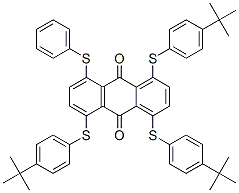 CAS 登录号：84434-37-7， 1,4,5-三[[4-(1,1-二甲基乙基)苯基]硫代]-8-(苯基硫代)蒽醌
