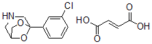 CAS 登录号：84508-98-5， 1-(3-氯苯基)-7,8-二氧杂-3-氮杂双环[3.2.1]辛烷丁-2-烯二酸盐