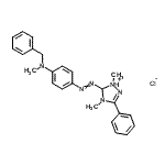 CAS#: 84522-21-4, 5-({4-[Benzyl(methyl)amino]phenyl}diazenyl)-1,4-dimethyl-3-phenyl-4,5-dihydro-1H-1,2,4-triazol-1-ium chloride
