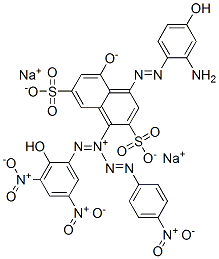 CAS 登录号：84522-43-0， 4-[2-(2-氨基-4-羟基苯基)偶氮]-5-羟基-2,7-萘二磺酸单[2-(2-羟基-3,5-二硝基苯基)偶氮]单[2-(4-硝基苯基)偶氮]衍生物钠盐(1:2)
