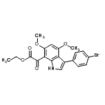 CAS#: 845548-50-7, Ethyl [3-(4-bromophenyl)-4,6-dimethoxy-1H-indol-7-yl](oxo)acetate