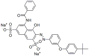 CAS#: 84559-89-7, Disodium 5-(Benzoylamino)-3-[[3-[4-(Tert-Butyl)Phenoxy]Phenyl]Azo]-4-Hydroxynaphthalene-2,7-Disulphonate