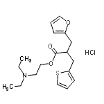 CAS#: 84560-09-8, 2-(Diethylamino)ethyl 3-(2-furyl)-2-(2-thienylmethyl)propanoate hydrochloride (1:1)