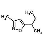 CAS#: 84654-06-8, 3-Methyl-5-[1-(methylsulfanyl)ethyl]-1,2-oxazole