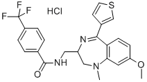 CAS#: 84671-54-5, N-((2,3-Dihydro-8-Methoxy-1-Methyl-5-(3-Thienyl)-1H-1,4-Benzodiazepin-2-Yl)Methyl)-4-(Trifluoromethyl)-Benzamide Monohydrochloride