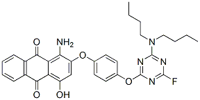 CAS#: 84873-35-8, 1-Amino-2-[4-[[4-(Dibutylamino)-6-Fluoro-1,3,5-Triazin-2-Yl]Oxy]Phenoxy]-4-Hydroxyanthraquinone