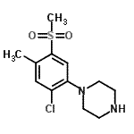 CAS 登录号：849035-65-0， 1-[2-氯-4-甲基-5-(甲基磺酰基)苯基]哌嗪