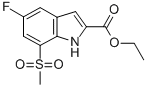 CAS 登录号：849035-86-5， 5-氟-7-(甲基磺酰基)-1H-吲哚-2-羧酸乙酯