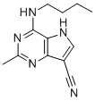 CAS#: 84905-66-8, 4-(Butylamino)-2-Methyl-5H-Pyrrolo(3,2-d)Pyrimidine-7-Carbonitrile