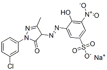 CAS#: 84912-12-9, Sodium 3-[[1-(3-Chlorophenyl)-4,5-Dihydro-3-Methyl-5-Oxo-1H-Pyrazol-4-Yl]Azo]-4-Hydroxy-5-Nitrobenzenesulphonate
