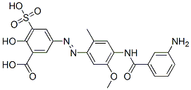 CAS#: 84912-16-3, 5-[[4-[(3-Aminobenzoyl)Amino]-5-Methoxy-2-Methylphenyl]Azo]-3-Sulphosalicylic Acid