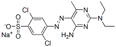 CAS#: 84962-51-6, Sodium 4-[[4-Amino-2-(Diethylamino)-6-Methyl-5-Pyrimidinyl]Azo]-2,5-Dichlorobenzenesulphonate