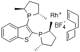 CAS#: 849920-73-6, 2,3-Bis[(2S,5S)-2,5-dimethylphospholano]benzo[b]thiophene cyclooctadiene rhodium(I) tetrafluoroborate complex