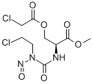 CAS 登录号：84993-79-3， (2S)-3-(2-氯乙酰氧基)-2-[(2-氯乙基-亚硝基-氨基甲酰)氨基]丙酸甲酯