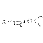 CAS#: 85005-71-6, 2-({4-[Butyl(2-cyanoethyl)amino]phenyl}diazenyl)-6-methoxy-3-methyl-1,3-benzothiazol-3-ium acetate