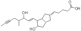 CAS#: 85026-51-3, 5-[5-Hydroxy-4-(3-hydroxy-4-methyl-1-octen-6-yn-1-yl)hexahydro-2(1H)-pentalenylidene]pentanoic acid