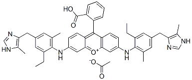 CAS#: 85030-37-1, 9-(2-Carboxyphenyl)-3,6-Bis((2-Ethyl-6-Methyl-4-((5-Methyl-1H-Imidazol-4-Yl)Methyl)Phenyl)Amino)Xanthylium Acetate