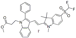 CAS#: 85050-04-0, 5-[(Difluoromethyl)Sulphonyl]-2-[2-[1-(3-Methoxy-3-Oxopropyl)-2-Phenyl-1H-Indol-3-Yl]Vinyl]-1,3,3-Trimethyl-3H-Indolium Iodide