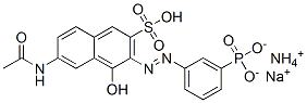 CAS 登录号：85068-63-9， 6-乙酰氨基-4-羟基-3-[(3-膦酸基苯基)偶氮]萘-2-磺酸铵钠