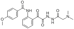 CAS#: 85080-15-5, 2-((4-Methoxybenzoyl)Amino)-alpha-Oxobenzeneacetic Acid 2-((Dimethylamino)Acetyl)Hydrazide