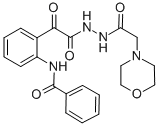CAS#: 85080-21-3, 4-Morpholineacetic Acid, 2-((2-(Benzoylamino)Phenyl)Oxoacetyl)Hydrazide