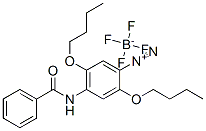 CAS 登录号:85099-30-5, 4-(苯甲酰基氨基)-2,5-二丁氧基偶氮苯四氟硼酸盐