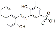 CAS 登录号：85136-63-6， 4-羟基-3-[(2-羟基-1-萘基)偶氮]-5-甲基苯磺酸