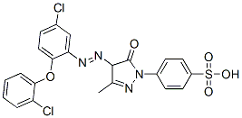 CAS#: 85136-65-8, 4-[4-[[5-Chloro-2-(2-Chlorophenoxy)Phenyl]Azo]-4,5-Dihydro-3-Methyl-5-Oxo-1H-Pyrazol-1-Yl]Benzenesulphonic Acid