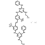 CAS#: 85187-70-8, Potassium sodium 2,2'-[(E)-1,2-ethenediyl]bis[5-({4-anilino-6-[(2-hydroxyethyl)amino]-1,3,5-triazin-2-yl}amino)benzenesulfonate] (1:1:1)