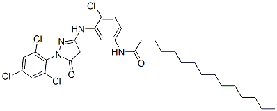 CAS 登录号：85204-35-9， N-[4-氯-3-[[4,5-二氢-5-氧代-1-(2,4,6-三氯苯基)-1H-吡唑-3-基]氨基]苯基]十五烷酰胺